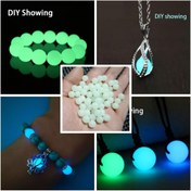 Resim 6-12mm Doğal Taşlar Karanlıkta Parlayan Yuvarlak Boncuklar Takı Yapımı DIY Bileklik Kolye Kadınlar Yoga Hediye El Sanatları Malzemeleri 