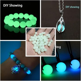 Resim 6-12mm Doğal Taşlar Karanlıkta Parlayan Yuvarlak Boncuklar Takı Yapımı DIY Bileklik Kolye Kadınlar Yoga Hediye El Sanatları Malzemeleri 