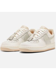 Resim Nike Air Force 1 Af1 1,07 Tassel Detail Leather Womens Sneaker Hakiki Deri Günlük Spor Ayakkabı Krem Krem 
