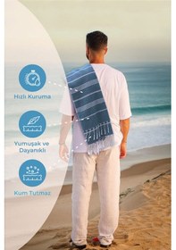 Resim Favora Peştamal Plaj Havlusu 90x140 - Mavi 