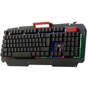 Resim Everest KB-R800 METAFOR Usb Kablolu Gökkuşağı Aydınlatmalı Metal Yüzey Gaming Q Klavye 