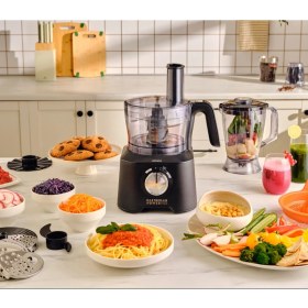Resim Karaca Mastermaid 10 In 1 Premium Mutfak Robotu Çift Katlı 4 Kanatlı Doğrayıcı Black 2000 W Güçlü Motor Performansı + Onerous Mutfak Tartısı 