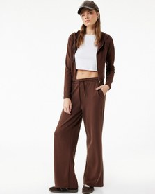 Resim Koton Cepli Rahat Kalıp Beli Bağcıklı Modal Karışımlı Geniş Paça Eşofman Altı Kahverengi 6wal40056ık Kahve 