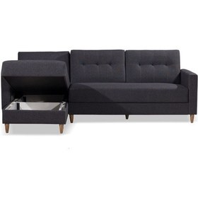 Resim Kilim Mobilya Scandi Köşe Uzanmalı Köşe Takımı V1 (2 Sağ + Uzanma Sol) Renk Koyu Gri 