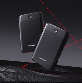 Resim Lenyes PW0008D PD 20W LED Ekranlı Yapay Zeka Destekli Ultra İnce Wireless Powerbank 15W 5000mAh Siyah 