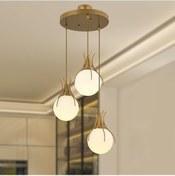 Resim Terra 3Lü Yuvarlak Modern Sarkıt Genç Odası Mutfak Yatak Odası Sa 