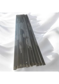Resim Tavuk Kanat Şişi 15 Adet-yassı Silme Demir-tavuk Şişi Boy 60cm 