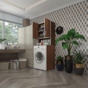 Resim Kenzlife çamaşır makinesi dolabı raisa cvz 180x066x60 banyo ofis 