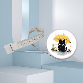 Resim Sevimli ve sevimli bir kedi temalı taşınabilir bant ölçüsü, iki renkte mevcuttur - Çift Metrik/İmparatorluk Sistemi, 200.0 cm'ye kadar ölçüm yapabilir. Bu çok fonksiyonlu yumuşak bant, vücut, bel ve göğüs boyutlarını ölçmek için mükemmeldir. Toksik değildir ve DIY el sanatları, ev yenilemeleri ve profesyonel kullanım için idealdir. Kompakt tasarımı, düzgün çalışmayı ve dayanıklılığı sağlar. 