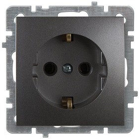 Resim Nilson Metalik Füme Sıva Altı Topraklı Priz 