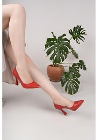 Resim Nesilshoes Nesil Shoes Özma 499 Kırmızı Topuklu Kadın Stiletto 