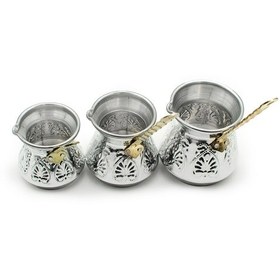 Resim Alüminyum Nakışlı Cezve Seti 