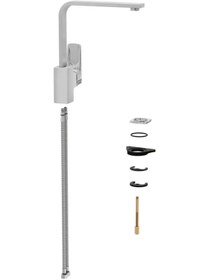 Resim Mu Art Ahşap Vitra Root Square A42753 Eviye Bataryası, Krom 