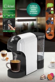 Resim Kcm-7597 Multikapsül Kahve Makinesi Beyaz Nespresso / Tchibo / Toz Kahve ile Uyumlu 