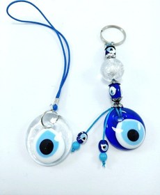 Resim Nazar Boncuğu Anahtarlık Saydam Nazar Boncuğu Araba Dikiz Ayna Sü 