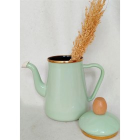 Resim PremiumPort Vintage Emaye Kahve Demliği ve Sütlük, Şık ve Kullanışlı Set 