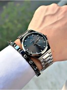 Resim Bentini Takvimli Erkek Kol Saati – Çelik Kordon, Su Geçirmez, 2 Yıl Garantili, Hediye Bileklik 