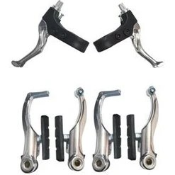 Resim Bisiklet Fren Takımı V-brake Aliminyum Nikel 