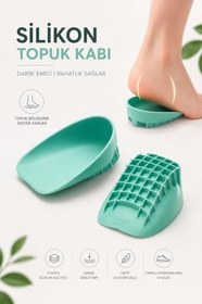 Resim Silikon Topuk Pedi Kabı Topuk Dikeni Tabanlık Topukluk Yükseltici Rahatlatıcı Silikon Kap Topukluk Topuk Ağrısı İçin (35-40) 