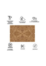 Resim Tink Kendinden Yapışkanlı Açık Kahve Mermer Desenli Pvc Panel 41x62 Cm 