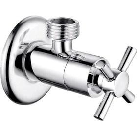 Resim Nalbur Bakkal Krom Paslanmaz Taharetmatik Wc Matik Set çift Kenetli spiral Hortum 