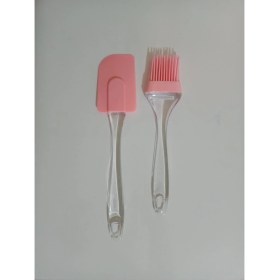 Resim Alkaya Slikon Spatula ve Slikon Fırça Seti Mutfak Pasta Spatula Yumurta Fırçası 