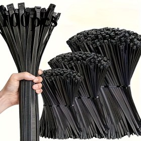 Resim 100 Adet Çok Amaçlı Naylon Kablo Bağı, Yüksek Dayanıklılık, UV Dirençli, Kendinden Kilitlemeli, Ev ve Ofis Kablolama İçin İdeal, Noel, Sevgililer Günü, Cadılar Bayramı, Doğum Günü Partileri için Mükemmel Hediye 