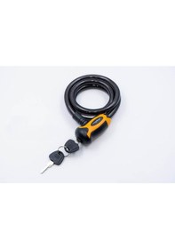 Resim Raptor Anahtarlı Spiral Kilit 12 X 120cm Bisiklet Motosiklet Scooter Güvenlik Kilidi Siyah 