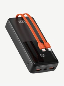 Resim Linktech PC20 Safe Çoklu Kablolu 22.5W PD 20.000 mAh Powerbank Siyah 