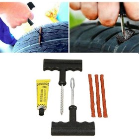 Resim Go İthalat 6 Parça Araba Motosiklet Otomobil Bisiklet Lastik Tamir Kiti Araç Bakım Seti 