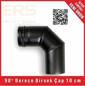 Resim ERS BACA 90° Derece Dirsek - Pelet Baca 10 Cm (ø 100 Mm) 