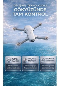 Resim Gps Destekli Profesyonel Drone - Fırçasız Motorlu Ve Çift Kameralı Akıllı Uçuş Seti 