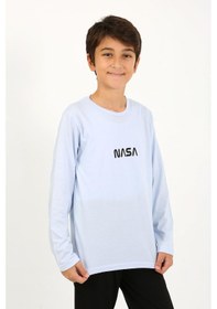 Resim Akbeniz Erkek Çocuk Uzun Kol Penye Pijama Takım 20437 Buzmavisi Buz Mavisi 