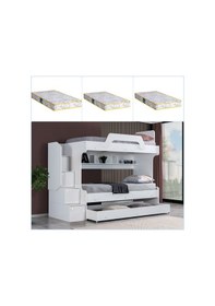 Resim Setaymobilya Ranza, Inci Beyaz 3 Lü Ranza + 3 Adet Comfort Yatak 