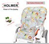 Resim Holmer Organik Mama Sandalyesi Minderi - Kılıfı Kemer Deliksiz Koyu Gri 