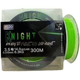 Resim Asso Knigt 300m 0.31mm Fluorocarbon Kaplama Misina Uv Fluo 