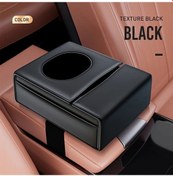 Resim Xuweiwei Foldable Black Araç Depolama Kutusu Mendillik Bardaklık Ve Konsol Organizer 