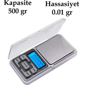 Resim Datatek Crown Dijital Göstergeli Hassas Elektronik Kuyumcu Cep Terazisi (500 Gr-0.01) ( Lisinya ) 