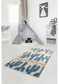 Resim Cactus Tıme 100X160 Çocuk Ve Bebek Halısı Çok Renkli 
