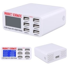 Resim Çoklu Usb Hızlı Şarj Cihazı 6 Usb 
