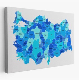 Resim Es10 Türkiye Azerbaycan Bayrak Desenli Dekoratif Kanvas Tablo-6518 (95 x 165) 