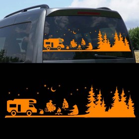 Resim Kampçı Ayı, Moto Karavan STICKER-S1737 
