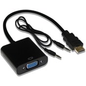 Resim INCA HDMI--VGA ÇEV.+SES KAB.(IHTV-7TS)SİYAH,POŞET 