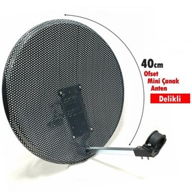 Resim Antenci 40cm Delikli Karavan Çanak Anten Seti Analog Uydu Bulucu 