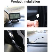 Resim Besthome1 12/24 Saat Oto İç/dış Sıcaklık Ölçer - Lcd Ekran, Gece Işığı, Siyah, Pil Dahil Değil Siyah 