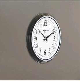 Resim 47 Cm Büyük Rakamlı Okunaklı Ofis Işyeri Otel Odası Duvar Saati Beyaz 