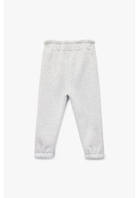 Resim Koton Kız Bebek Nervürlü Cep Detaylı Beli Lastikli Jogger Eşofman Altı Gri 