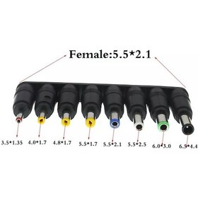 Resim Adaptör Dc Uç Çevirici Set Konnektör 5244 8in1 5.5*2.1-2.5MM 