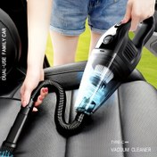 Resim Ev ve Araba Kullanımı İçin Pratik El Tipi Vakum Temizleyici - Güçlü Emiş Gücü ile USB Şarj Edilebilir Mini Temizlik Aracı, Araçlar, Evler, Ofisler vb. için Uygun, Çeşitli Aksesuarlarla Birlikte 