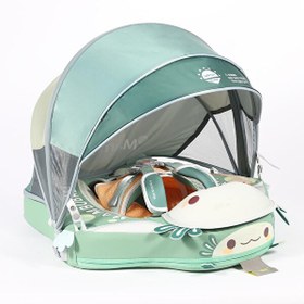 Resim Mambobaby Emniyetli Gölgelikli Ve Ayak Destekli Yüzme Simidi - Axolotl 